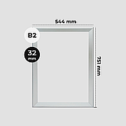 Рамка для плаката формату B2 з 32-мм профілю з клік системою