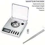Високоточні цифрові ваги DS-04B 20g/0.001g пінцет, тара, гирька та чохол, Китай, фото 5