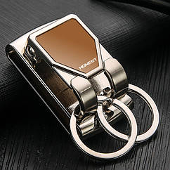 Брелок для ключів на ремінь Honest Elegant Silver. Ключниця на ремінь металева