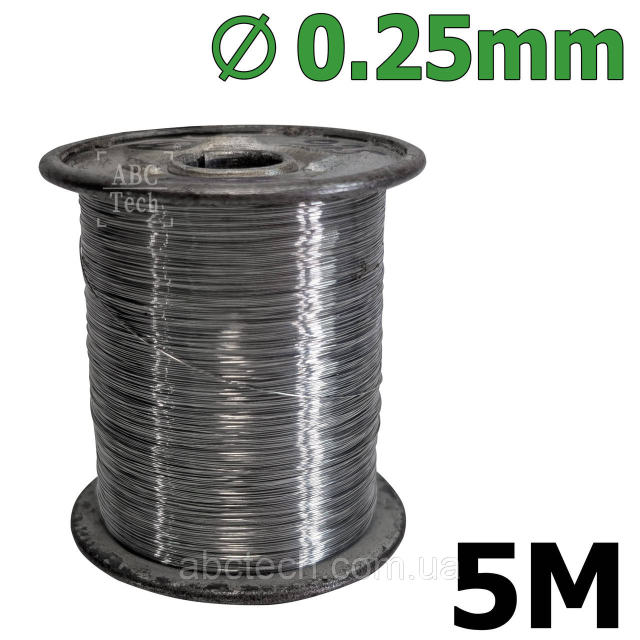 Дріт ніхром 0,25 мм Моток 5 м Ніхромова струна для запайника Нагрівач-струна Дроту х20н80, фото 1