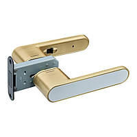 Ручки з магнітним механізмом безрозетні Gavroche GRclick Gold SB/W сатинове золото з білою вставкою