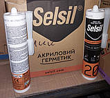 Герметик акриловий  Selsil 20 Acrylic Sealant білий універсальний водостійкий 270ml, фото 7