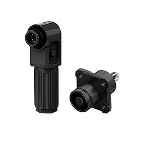 Комплект роз'ємів для АКБ (тато+мама), SRDB-100С, 100А, 1500V, IP67, Black