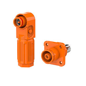 Комплект роз'ємів для АКБ (тато+мама), SRDB-300С, 300А, 1500V, IP67, Orange