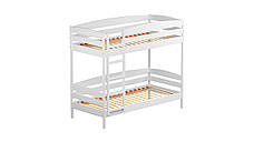 Двоярусне ліжко Дует Плюс від Естелла з вигнутими бортиками - дитяче ліжко з бука, фото 4