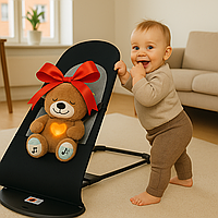 Дитячий шезлонг гойдалка до 11 кг Крісло-гойдалка від 6 до 12 місяців колисковий центр дитяча гойдалка