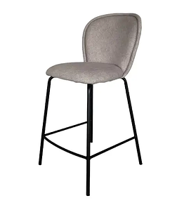 Стілець напівбарний Сімпл тканина світло-сіра ноги чорні TM Prestol