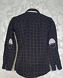 Синя сорочка клітинку на хлопчика 128 зросту, фото 3