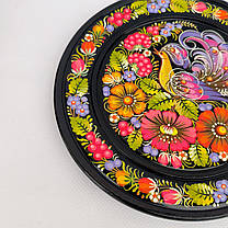 Тарілка 20 см у подарунковій коробці "Жар птиця" з авторським петриківським розписом, фото 2