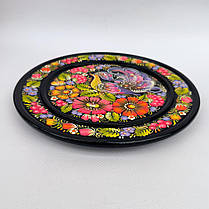 Тарілка 20 см у подарунковій коробці "Жар птиця" з авторським петриківським розписом, фото 3