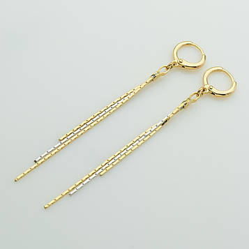 XUPING Сережки Позолота + Родій Висота 8см, Ширина 0.4см