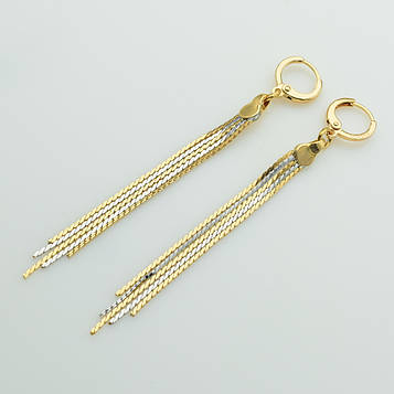 XUPING Сережки Позолота + Родій Висота 8.6см, Ширина 0.5см