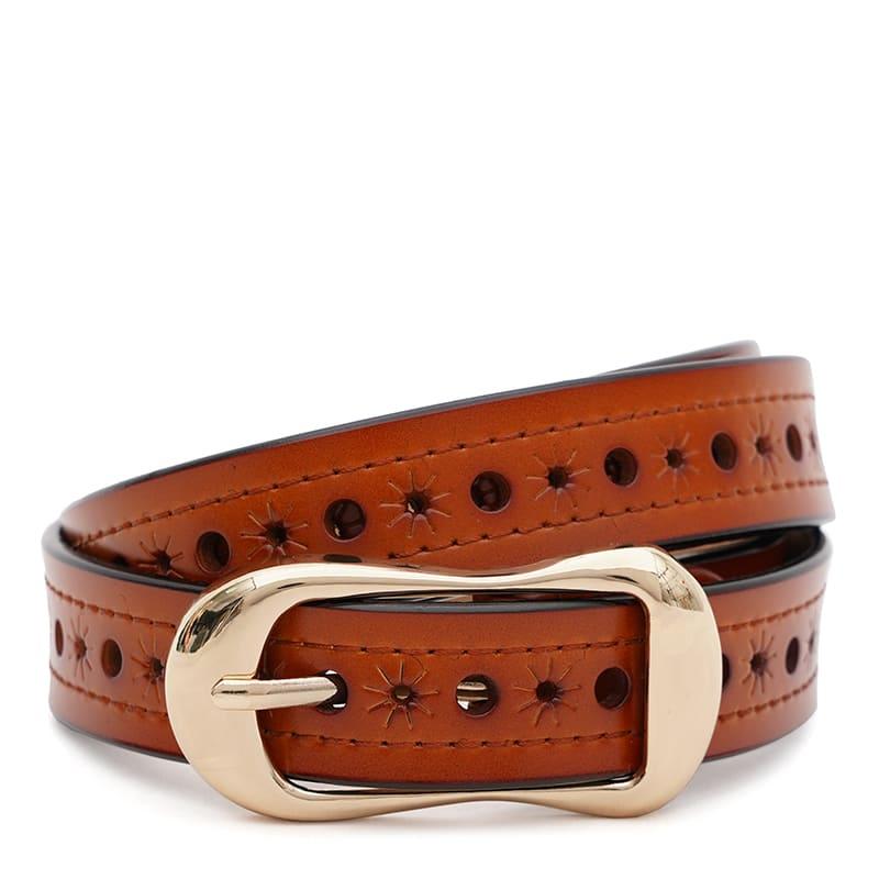 Жіночий шкіряний ремінь Borsa Leather CV1ZK-019c-brown