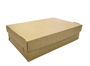 Коробка для суші 230*150*60 мм крафт 100шт/уп (розріз) 500 ящ