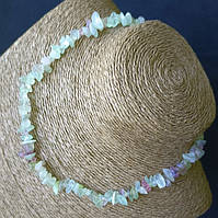 Намисто саморідки 6х4 мм 46 см флюорит смарагдовий шпак