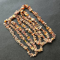 Намисто з натурального бурштину 18х15х6 мм 46 см лікувальний необроблений