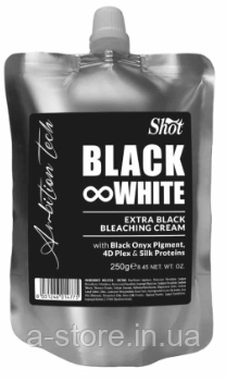 Знебарвлюючий крем для волосся чорний - Shot Ambition Tech Black&White Extra Black Bleaching Cream, фото 1