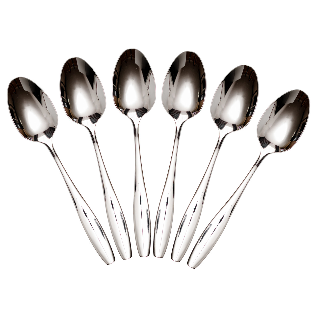 Набір столових ложок 6 штук з нержавіючої сталі набір ложок 20 (см) ложки столові Срібло Lugi, фото 1