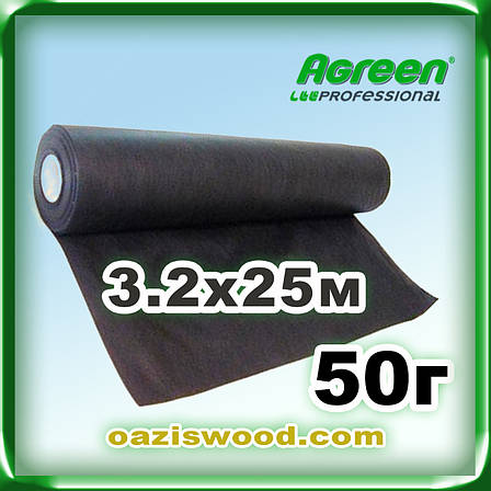 Агроволокно p-50g 3.2*25 м чорне AGREEN 4сезона Італійська якість, фото 1