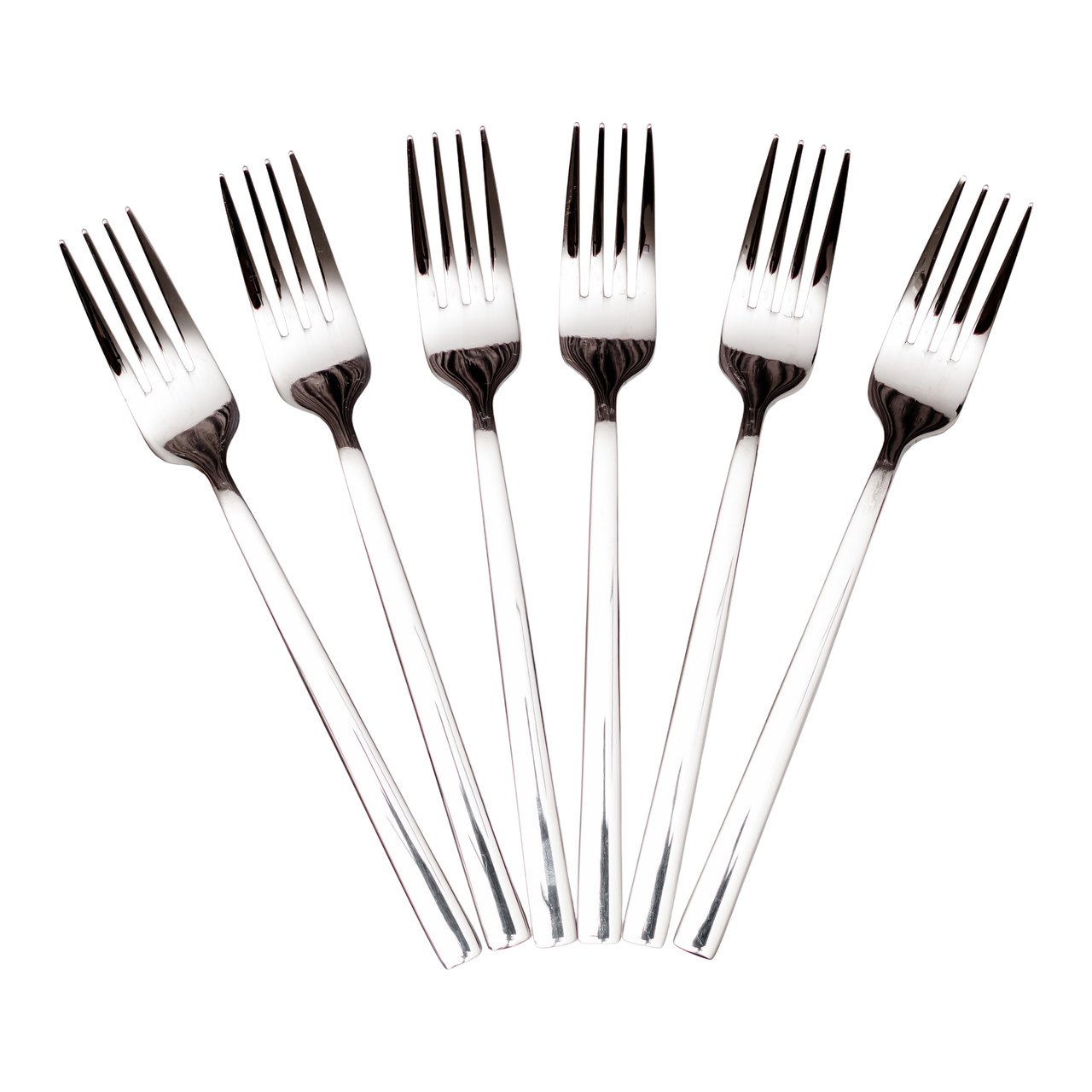 Набір столових виделок 6 штук виделки кухонні з нержавіючої сталі 20.5 (см) Срібло Lugi, фото 1