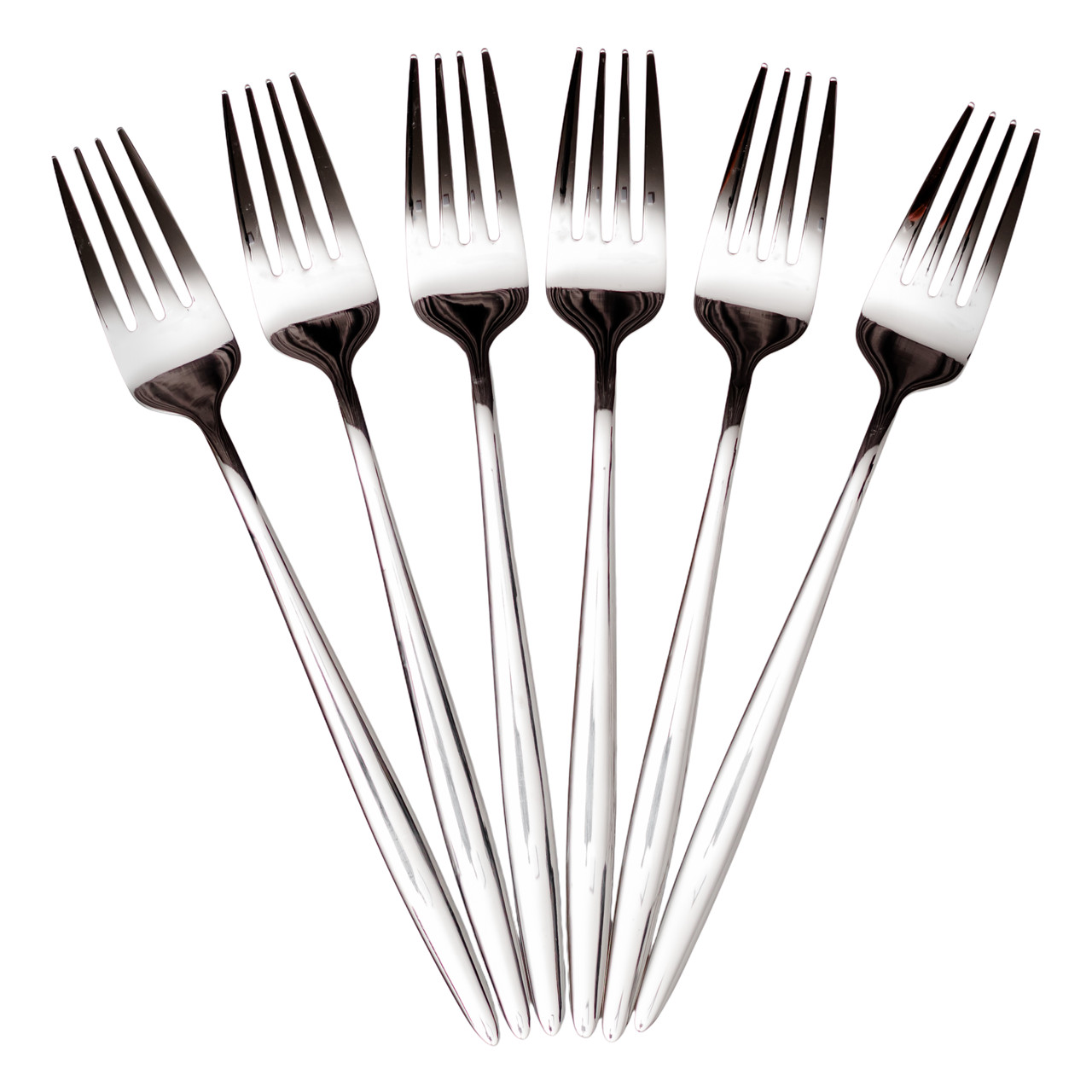 Набір столових виделок 6 штук виделки кухонні з нержавіючої сталі 21 (см) Срібло, фото 1
