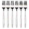 Набір столових виделок 6 штук виделки кухонні з нержавіючої сталі 21 (см) Срібло, фото 2