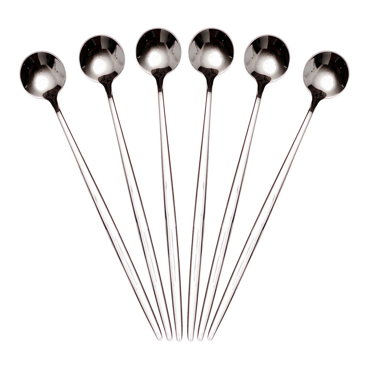 Набір десертних ложок 6 штук ложки десертні з нержавіючої сталі 20.5 (см) Срібло Lugi, фото 1