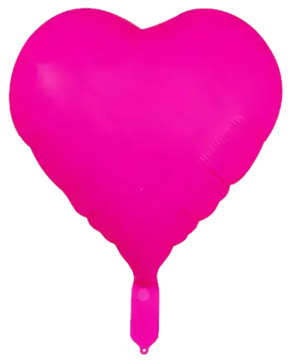 18" КИТАЙ-КТ 060 СЕРЦЕ Неон Рожевий