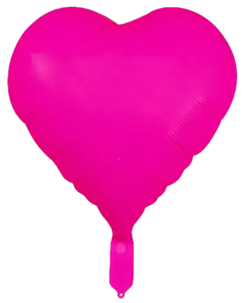 18" КИТАЙ-КТ 060 СЕРЦЕ Неон Рожевий, фото 1