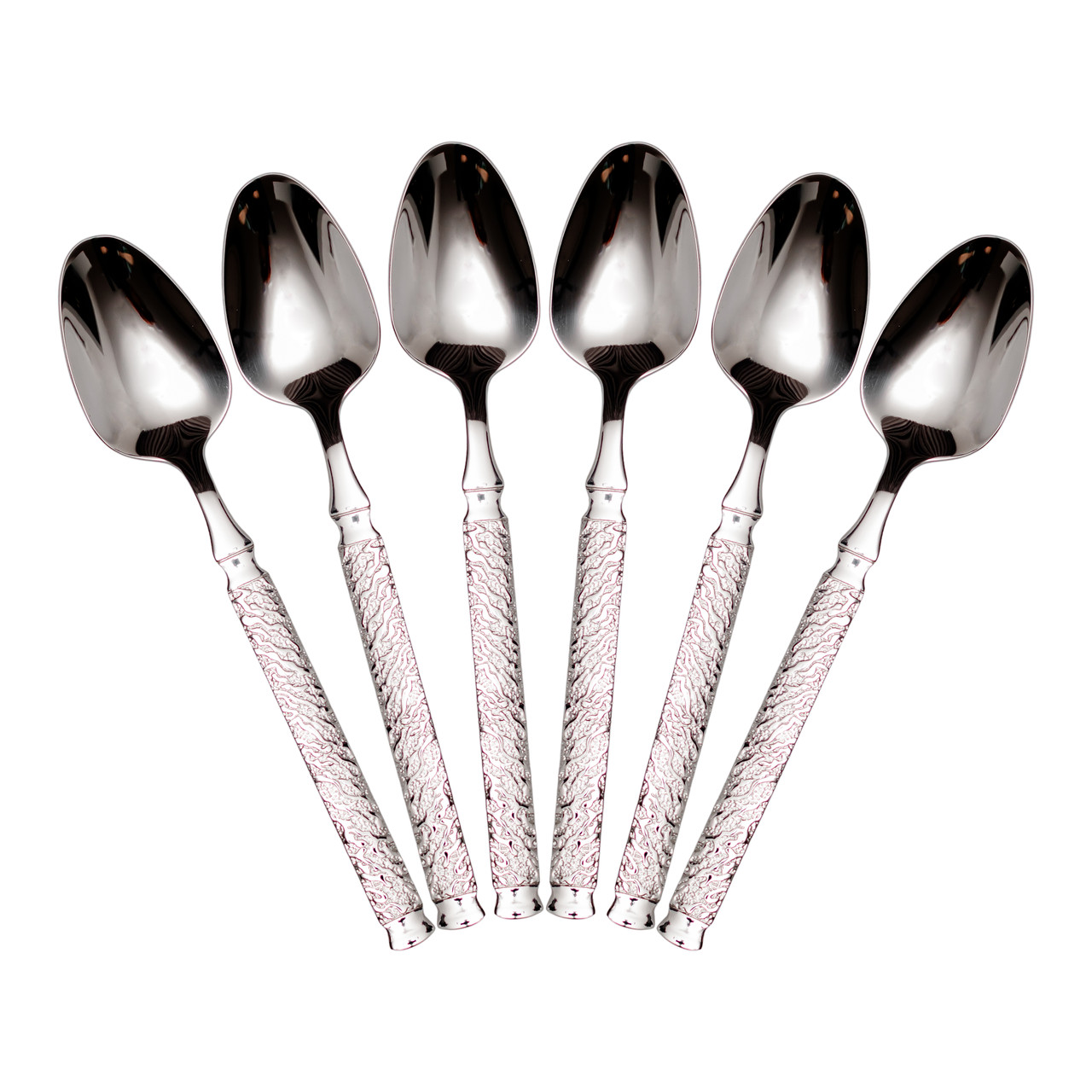 Набір чайних ложок 6 штук ложки для чаю з нержавіючої сталі 15 (см) Срібло Lugi, фото 1