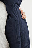 Довгий жіночий пуховик з високим коміром Finn Flare W20-51005-101 синій 2XL, фото 4