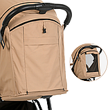 Коляска прогулянкова дитяча Bambi M 4249-2 Beige Matt Бежева, фото 6
