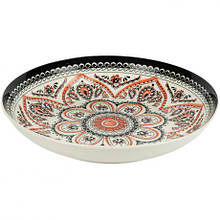 Тарілка керамічна 9-ка з візерунком D23*6,5см 700мл 6895-73 MZOPT