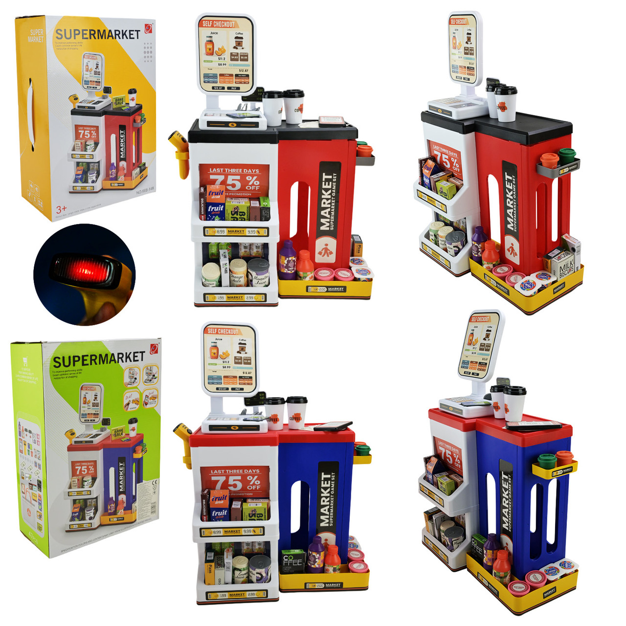 Супермаркет 668-149 2 кольори батар. світло, звук, аксес для гри, фото 1