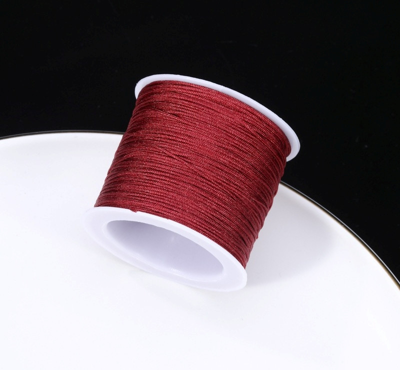 Нейлоновий Шнур / Ø 0,8 мм / 40 метрів / Бордовий, фото 1