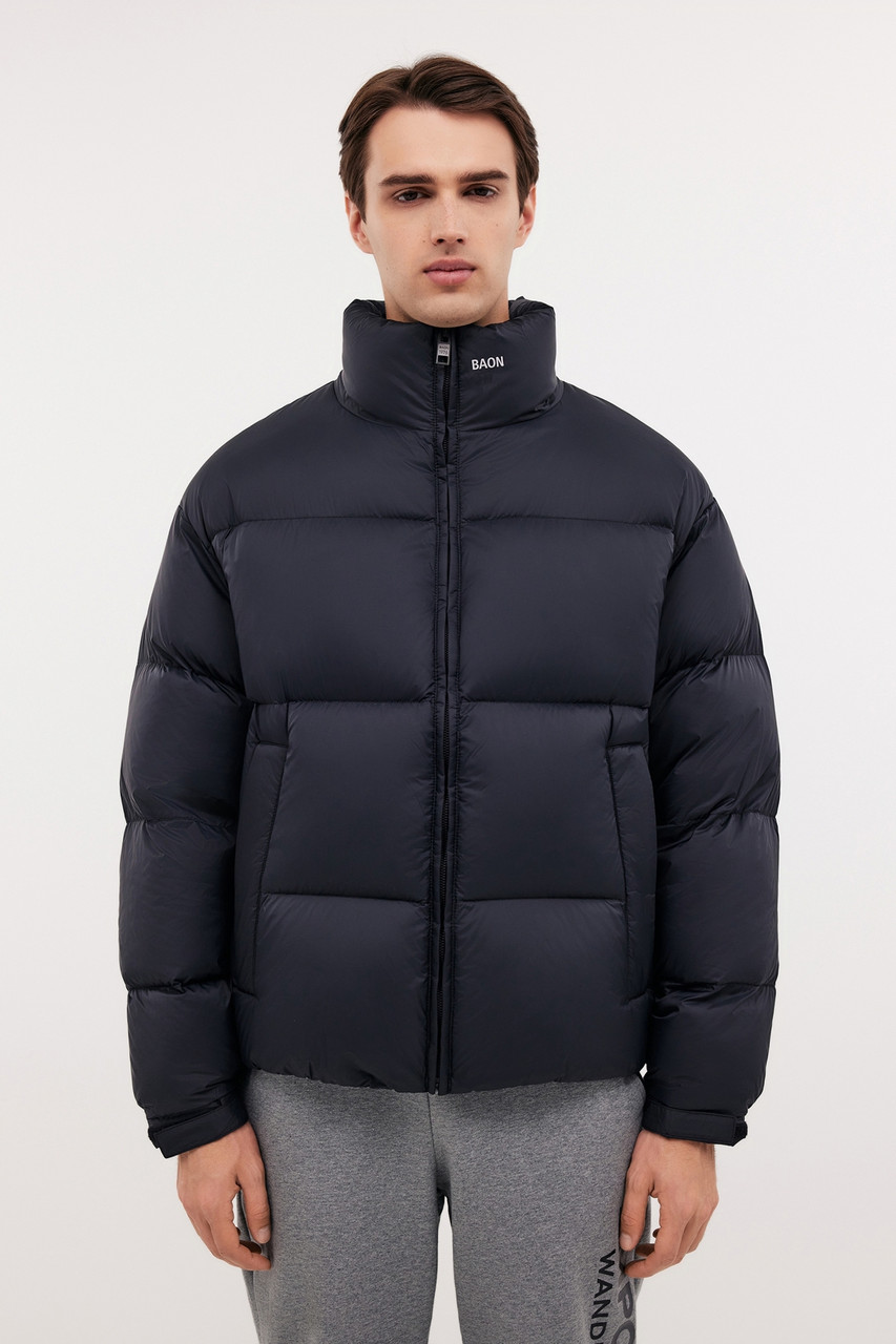 Короткий чоловічий пуховик Baon B5124501-200 чорна M, фото 1