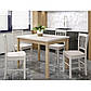 Кухонний стіл маленький Adam 80 см кашемір на ніжках дуб кремона торро в стилі мінімалізм, фото 2