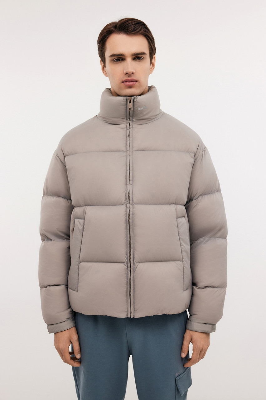Короткий чоловічий пуховик Baon B5124501-709 бежевий M, фото 1