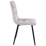 Стілець Cherry-C чорний/вельвет світло-сірий, фото 4