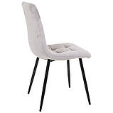 Стілець Cherry-C чорний/вельвет світло-сірий, фото 2