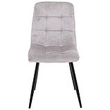 Стілець Cherry-C чорний/вельвет світло-сірий, фото 5