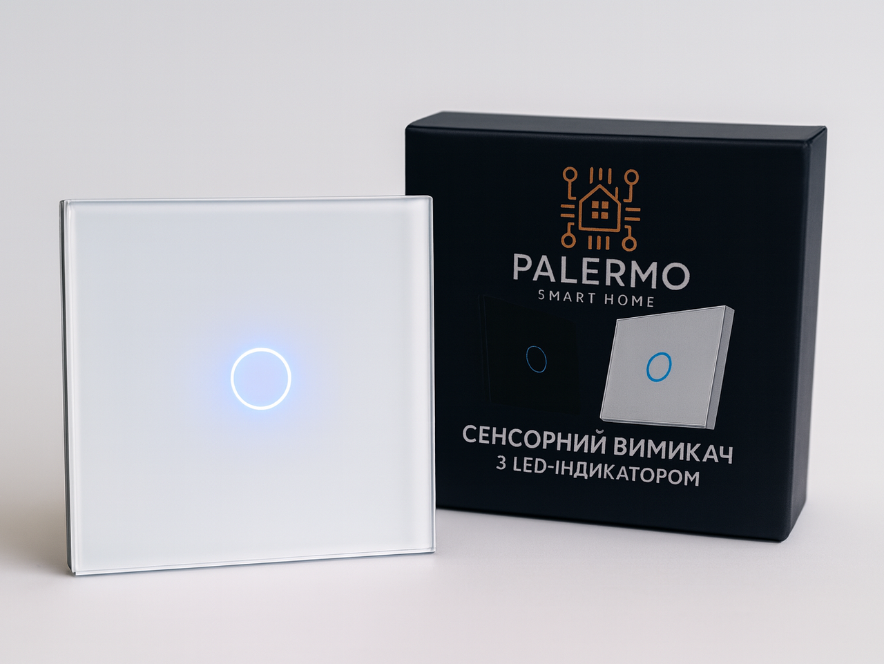 Сенсорний вимикач світла Palermo білий одинарний