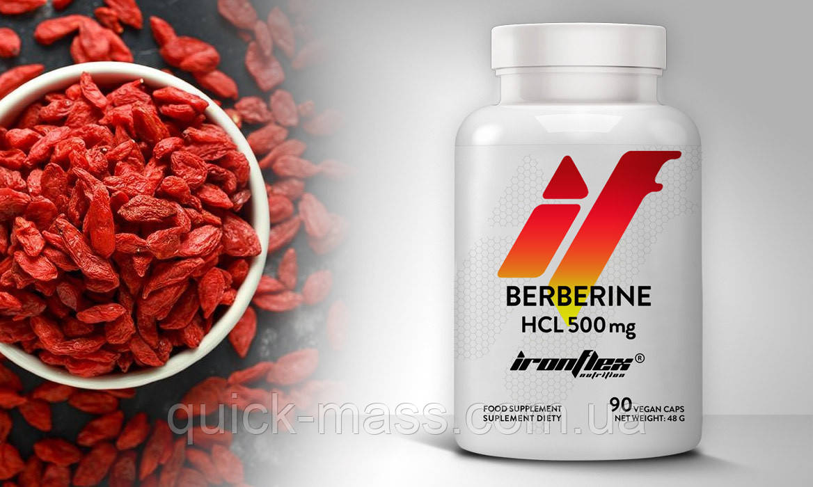 Берберін IronFlex Berberine HCL 90 caps, фото 1