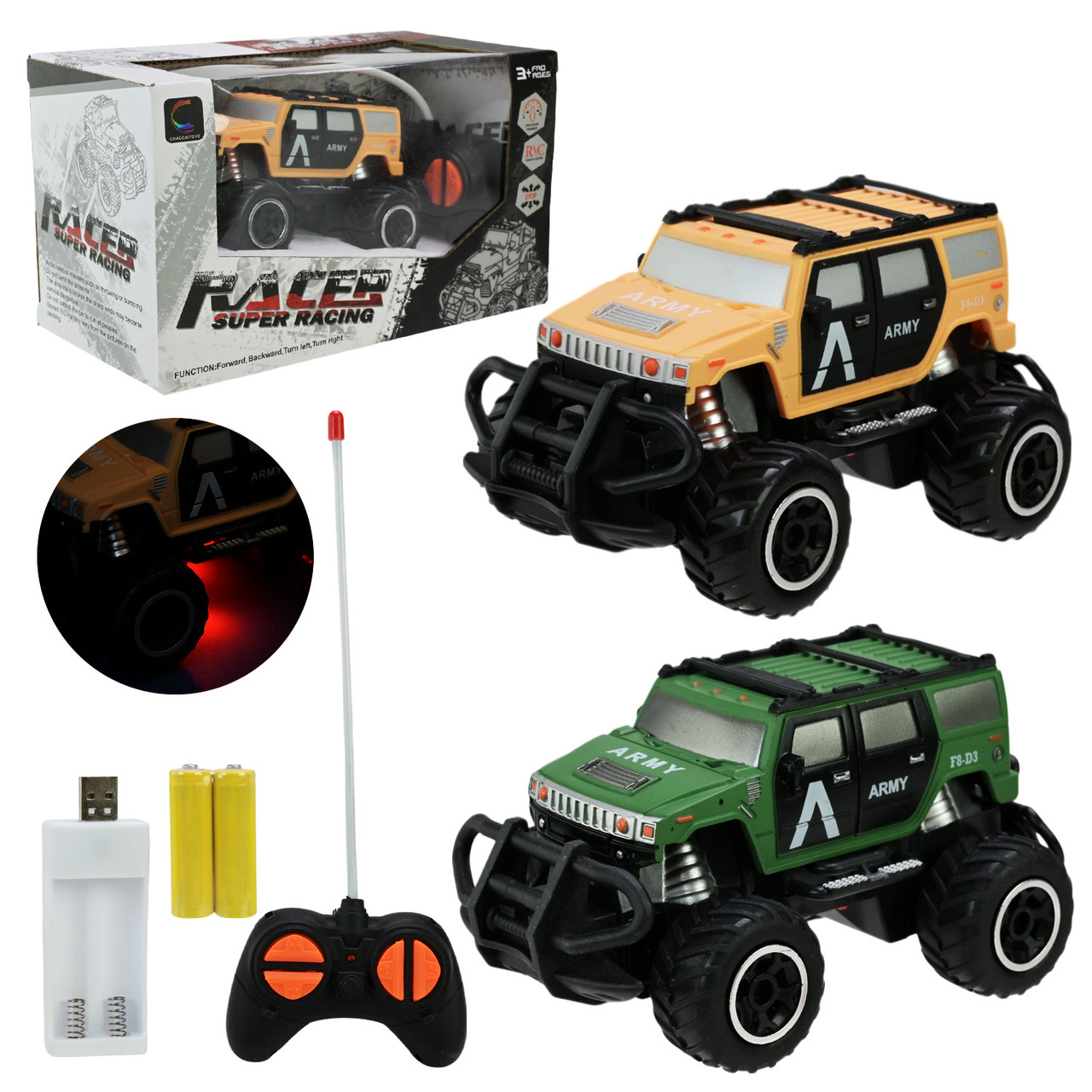 Машина р/к 6149G 2кольори, батар., світло, фото 1