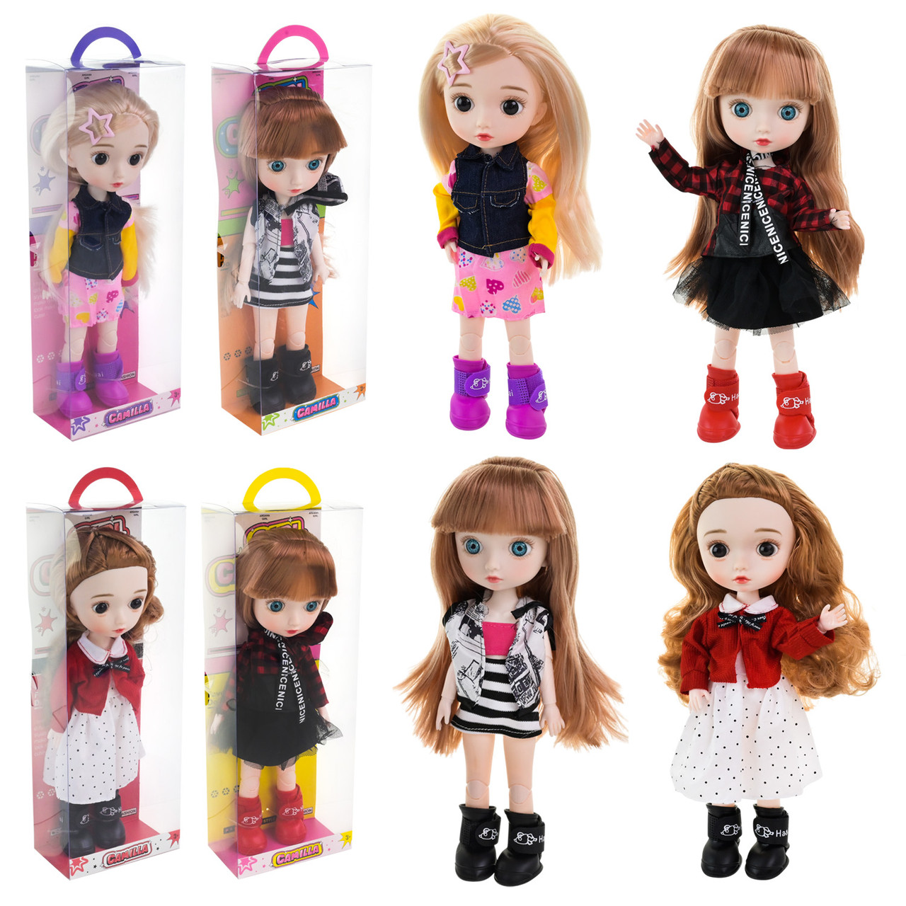 Лялька A925D мікс 4 види, в стильному вбранні, фото 1