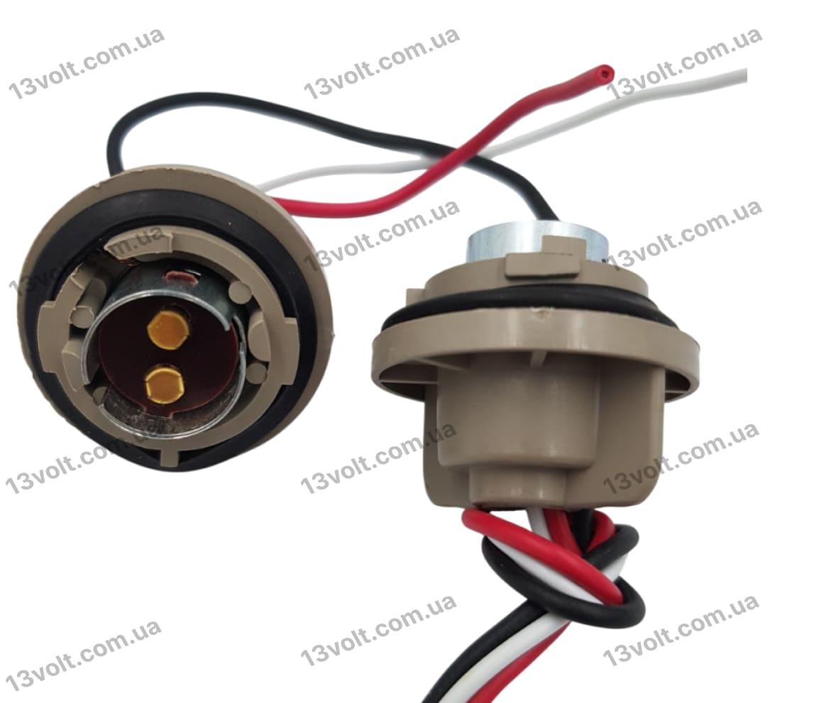 Патрон автолампи P21/5W BAY15d 1157, Daewoo Lanos, Sens задній ліхтар, 3 зачепи, з дротом 20 см. 2044/2, фото 1