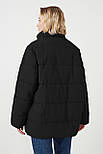 Зимова жіноча куртка oversize Baon B0423504-200 чорна M, фото 3