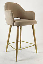 Барний стілець MONACO на дерев'яних ніжках, фото 5