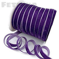 Стрічка оксамитова 1 см, фіолетова