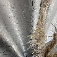 Штори льон "бите скло" світло-сірі  з білим шифоновим тюлем ALBO (SHTN-M17-6), фото 9